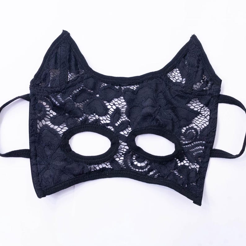 Black Lace Cat-Ear Eye Mask 188