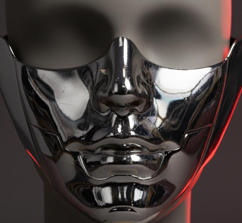 Mirror Face Mask Unisex - Silver 176