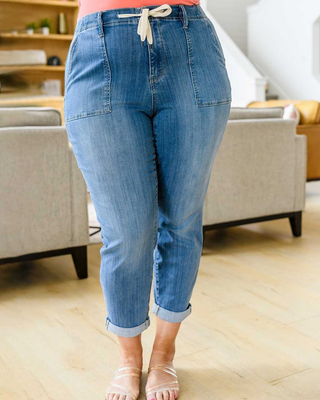 Lunimesd Pull On Denim Joggers