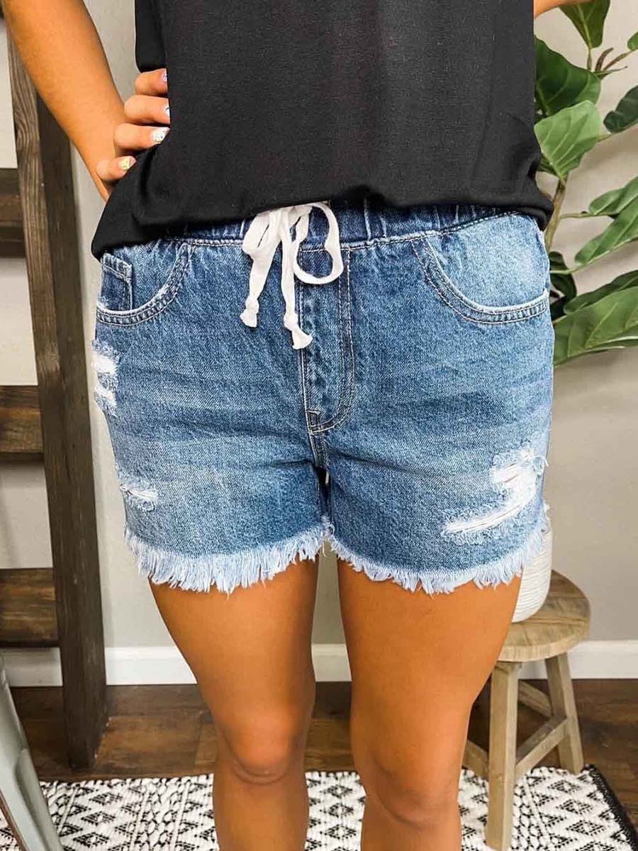 Lunimesd Distressed Jogger Shorts