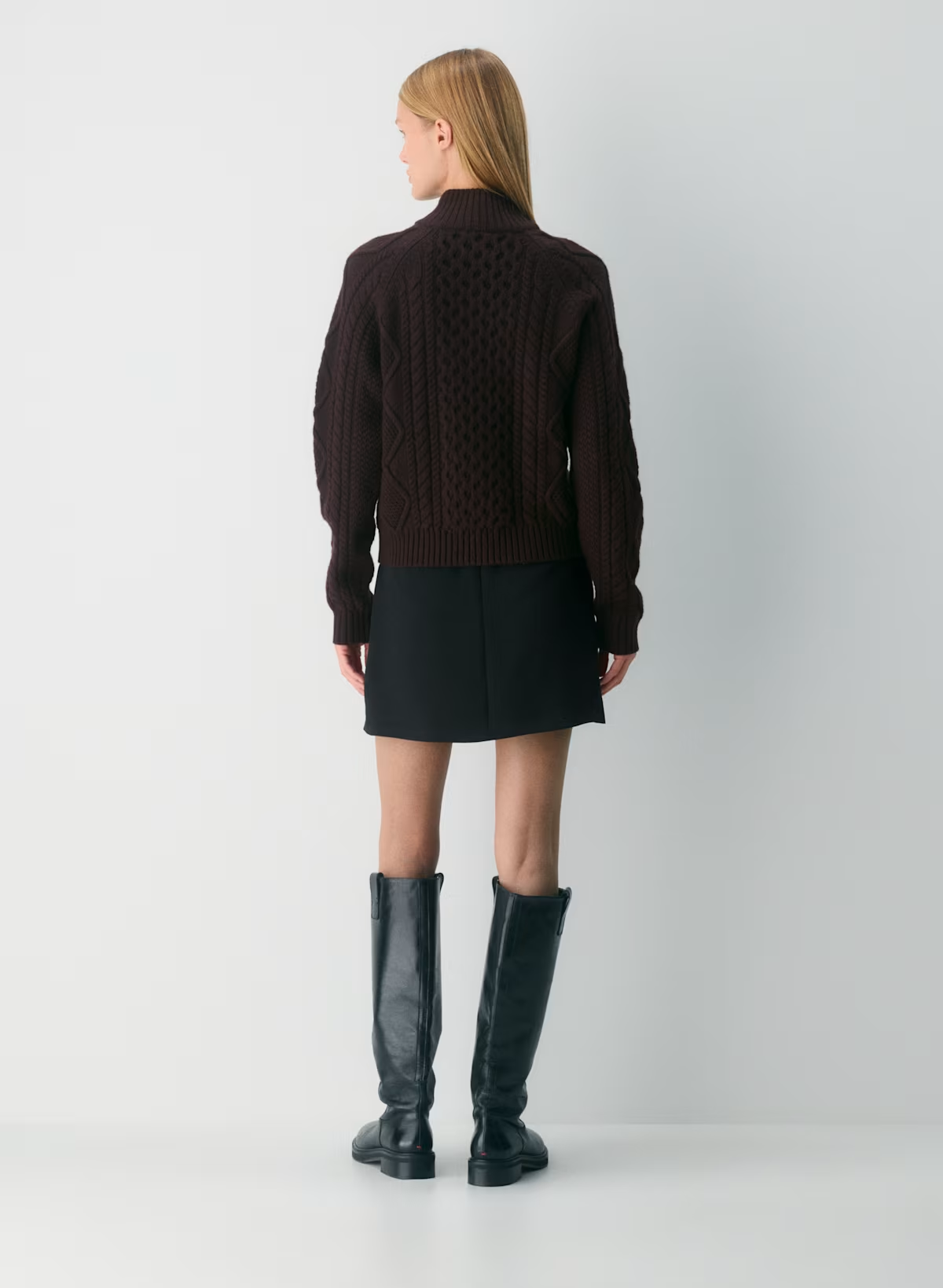 HERITAGE KNIT MERINO WOOL 1/4 ZIP SWEATER