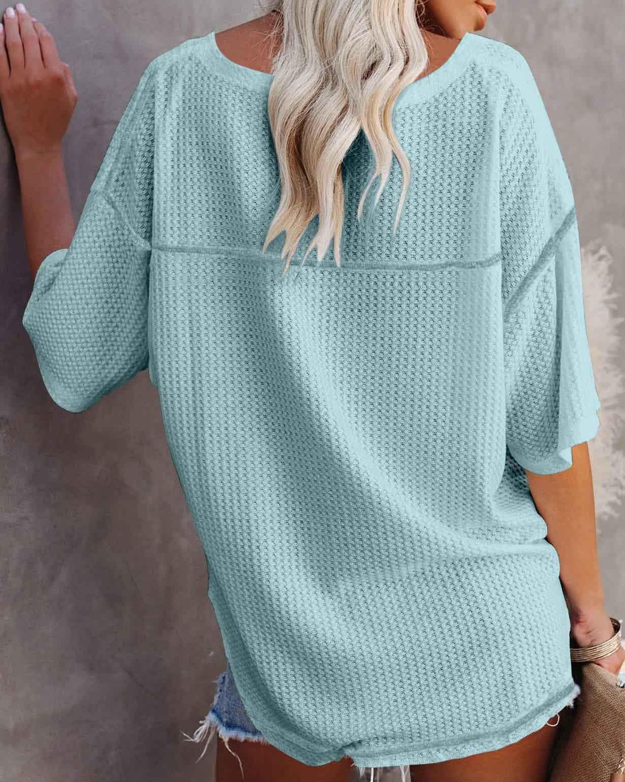 Melarey V-Neck Dolman Sleeve Top - Melarey Boutique