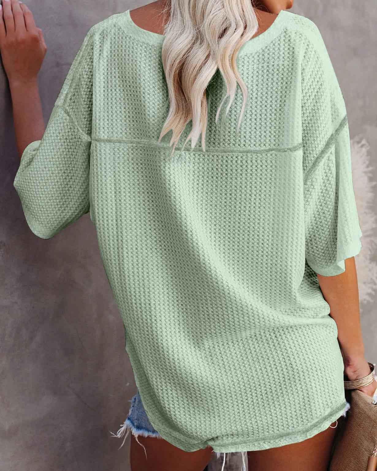 Melarey V-Neck Dolman Sleeve Top - Melarey Boutique