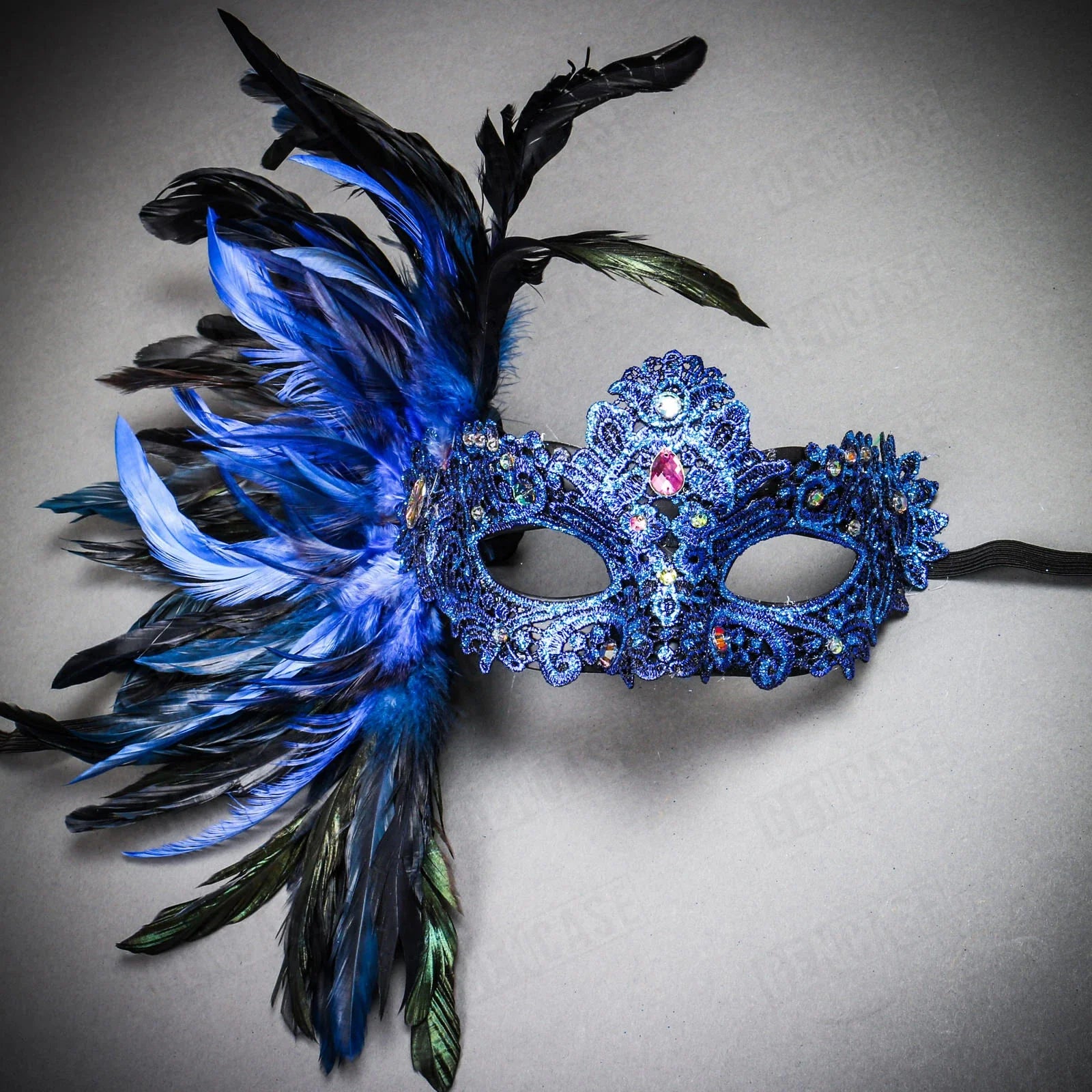 Midnight Blue Masquerade Mask Set 93