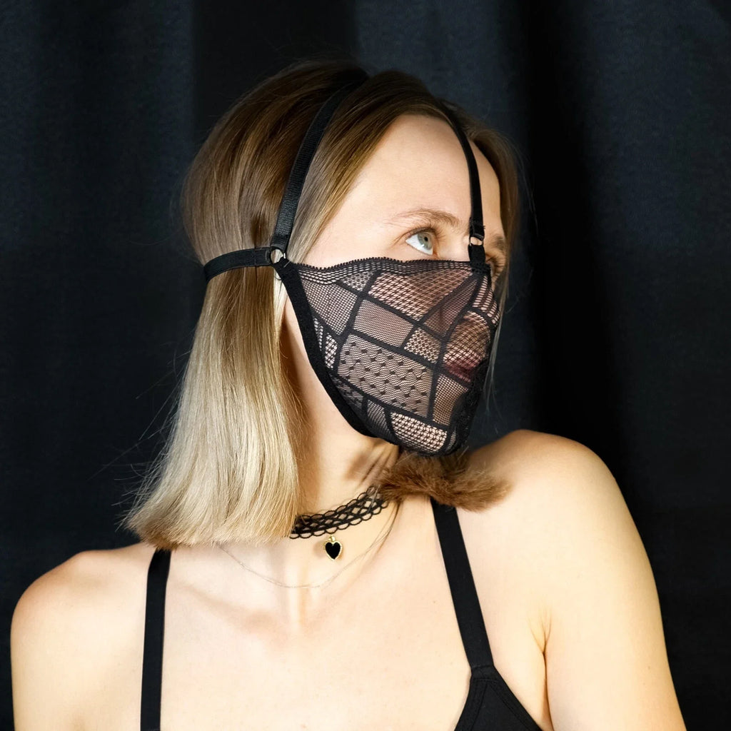 Grid Mesh Harness Face Mask  95