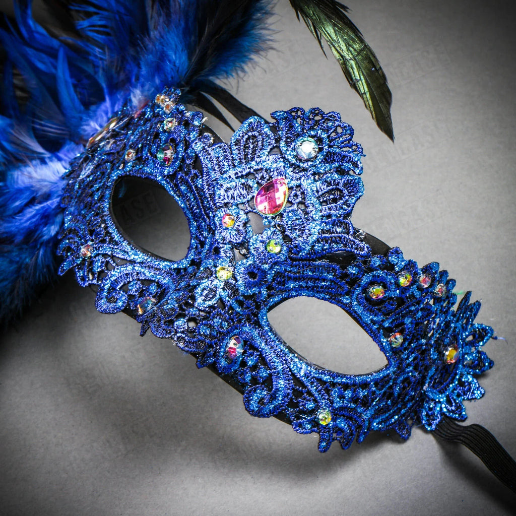 Midnight Blue Masquerade Mask Set 93